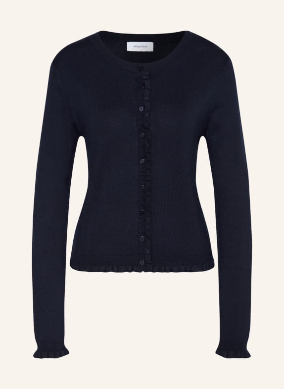 darling harbour Cardigan with ruffles NAVY