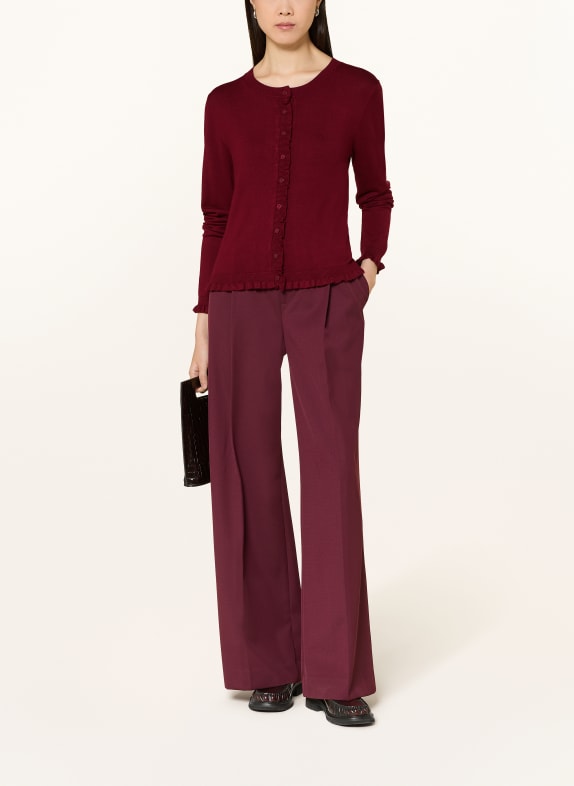 darling harbour Strickjacke mit Rüschen WINE