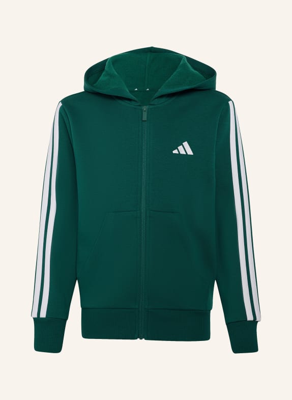 adidas Mikina ESSENTIALS FULL ZIP TMAVĚ ZELENÁ