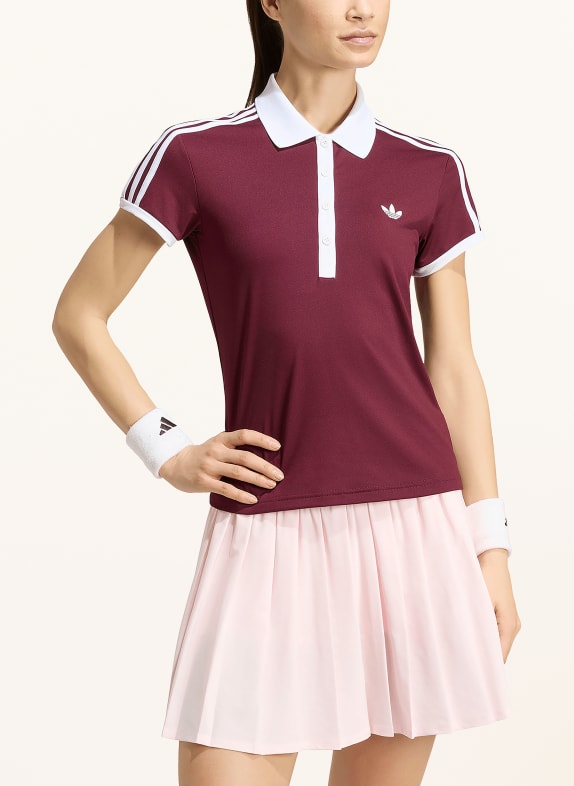 adidas Originals Functioneel poloshirt CLASSICS DONKERROOD / WIT