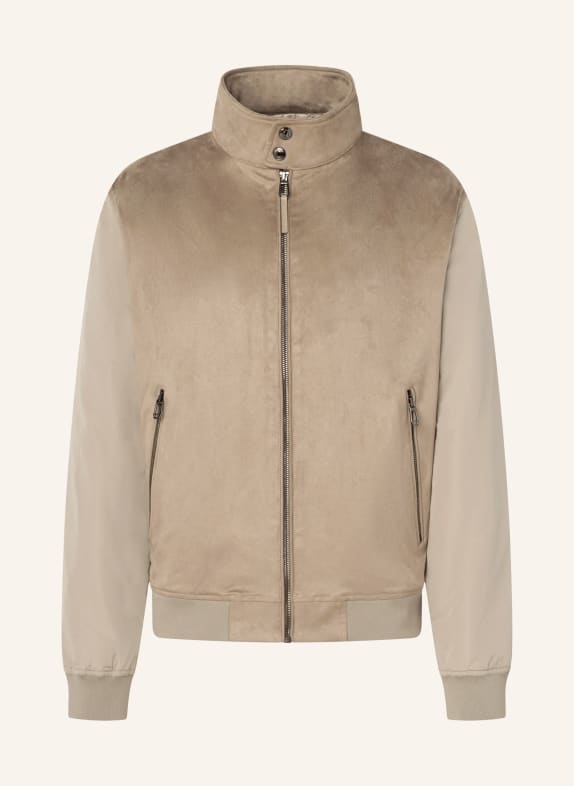 JOOP! CLUNIE bomber jacket in a mix of materials LIGHT BROWN
