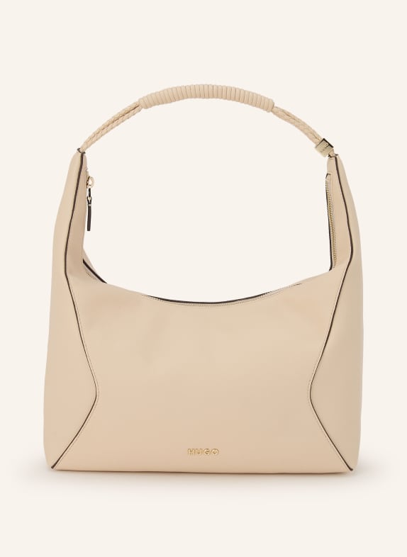 HUGO Schultertasche BRIELLE CREME / SILBER