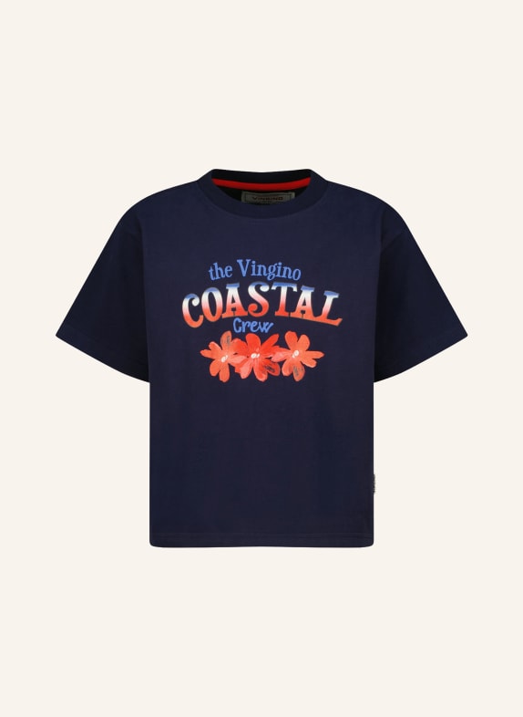 VINGINO T-shirt HARMA DONKERBLAUW / ROOD / WIT