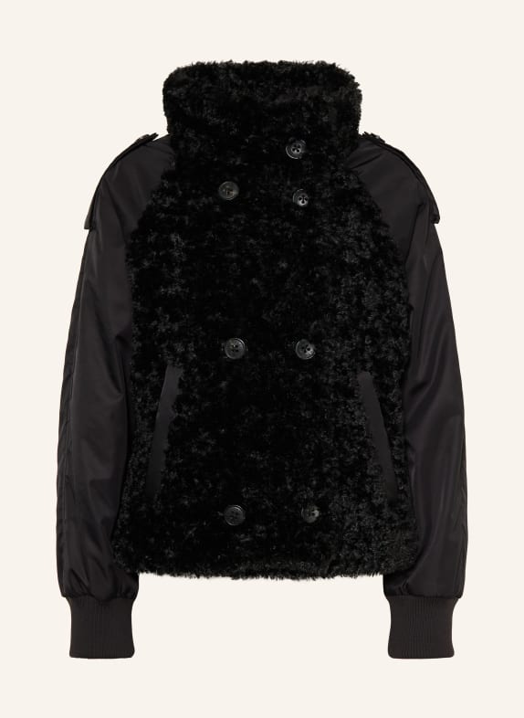 BLONDE No.8 Jacke LONDON mit Kunstfell SCHWARZ