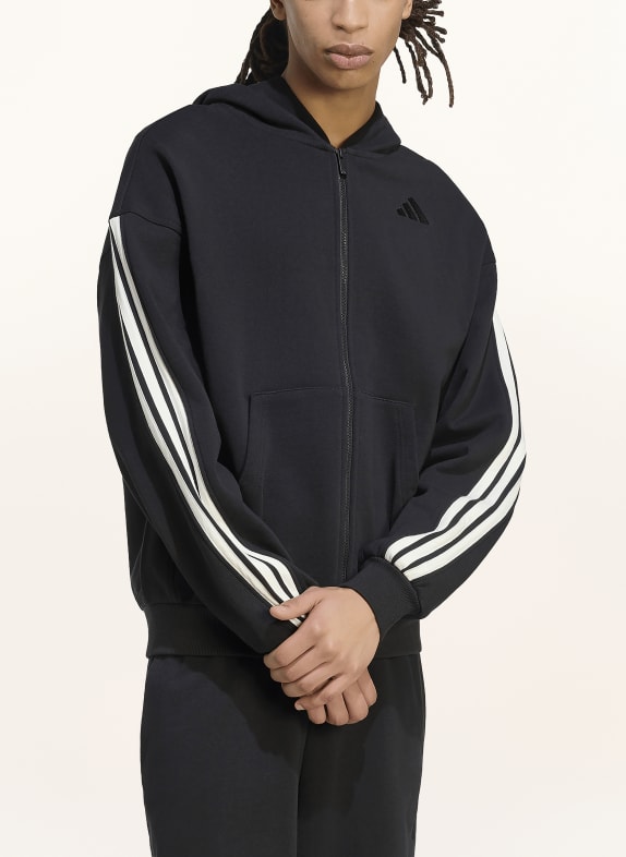 adidas Sweatjakke 3S SORT / HVID