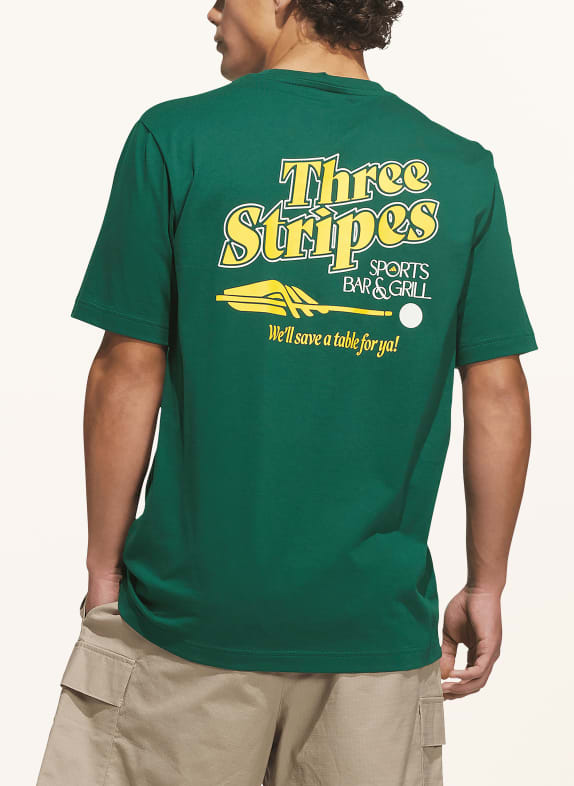 adidas T-shirt GROEN / DONKERGEEL / WIT