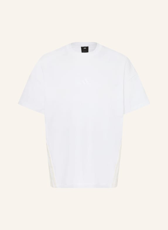 adidas Koszulka oversize ADIDAS KIS 3-STREIFEN BIAŁY / ECRU