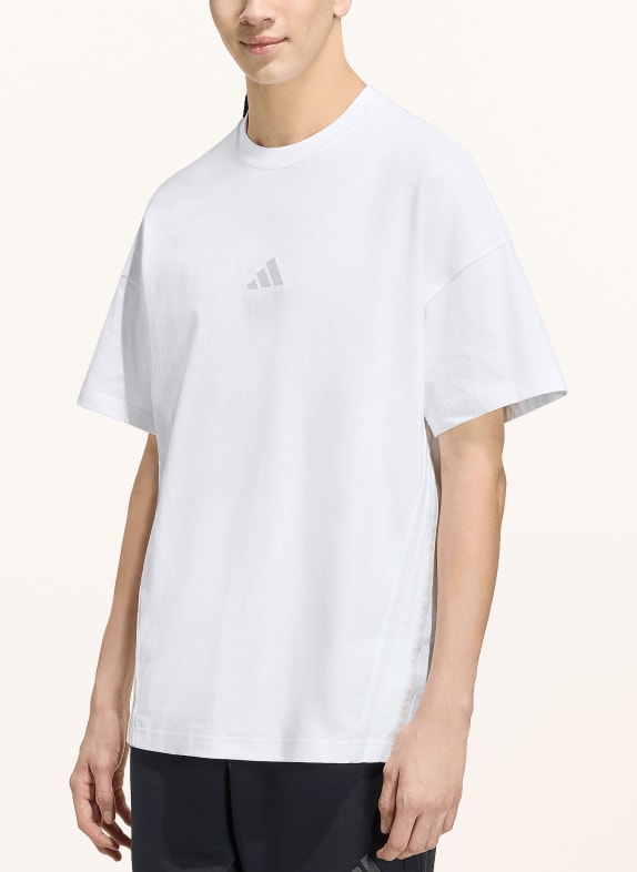 adidas Oversized shirt ADIDAS KIS 3-STREEP WIT / ECRU