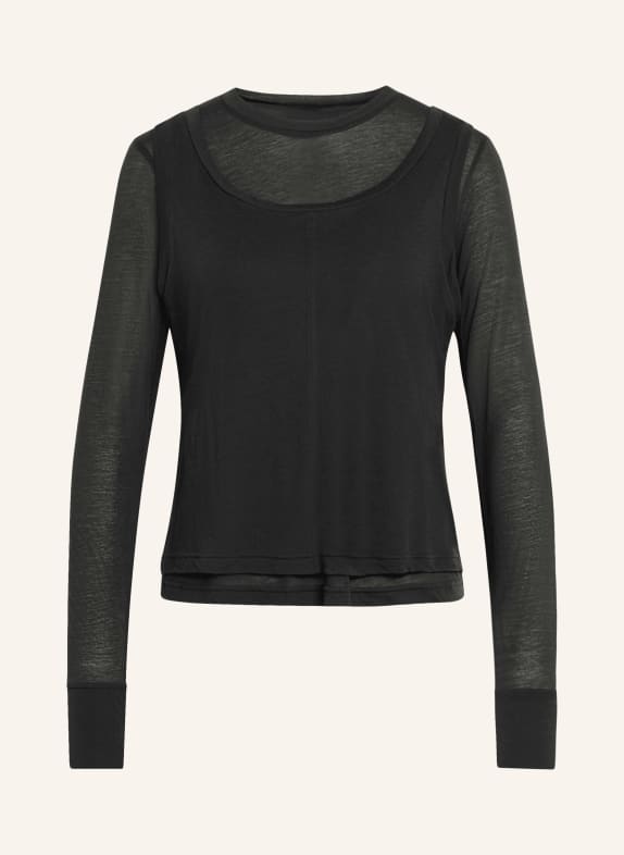 adidas Koszulka z długim rękawem SOFT LUX CZARNY