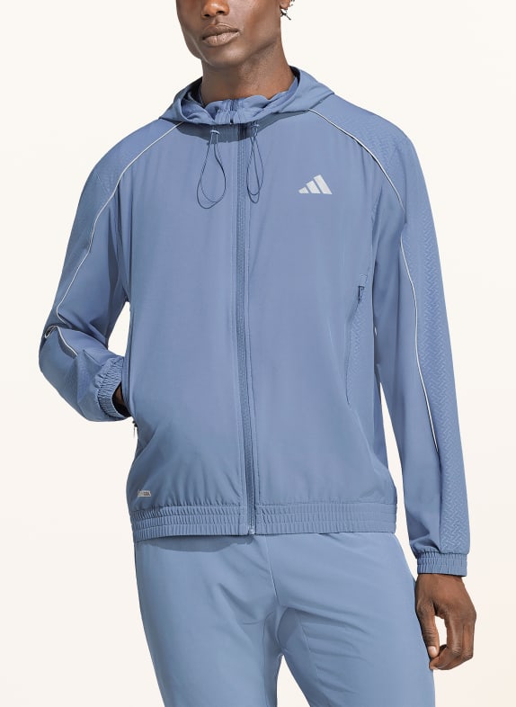 adidas Træningsjakke TECH APP STOP BLÅGRÅ