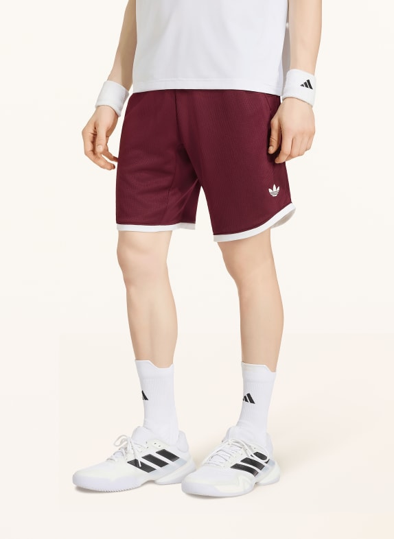 adidas Originals Tennisshorts CLASSICS DONKERROOD / WIT