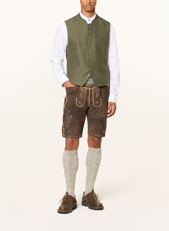 HIRSCHER Traditionele lederhose WEILHEIM MARRON FONCÉ