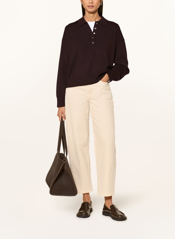 darling harbour Pullover aus Merinowolle DARK CHOCOLATE