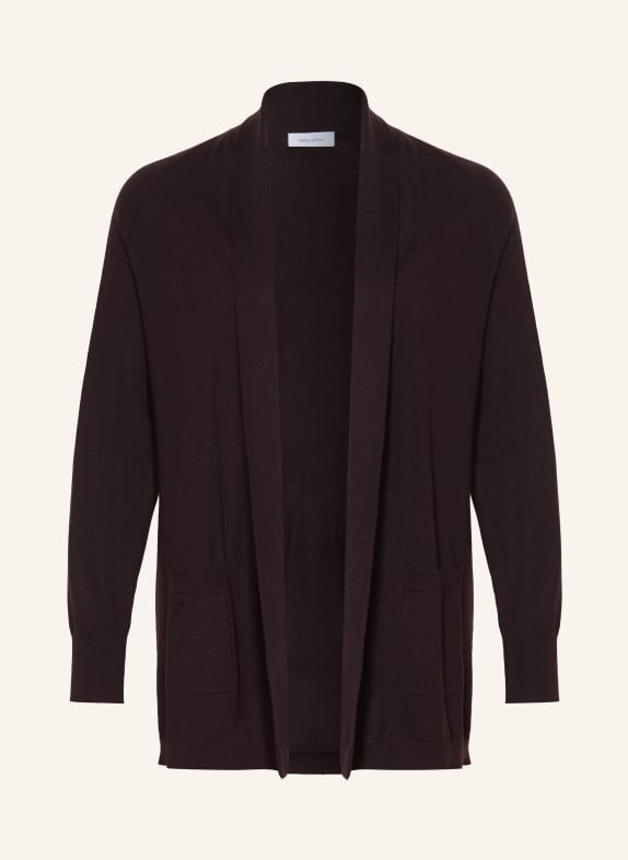darling harbour Merino wool knit wrap DARK CHOCOLATE