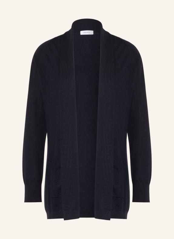 darling harbour Merino wool knit wrap NAVY