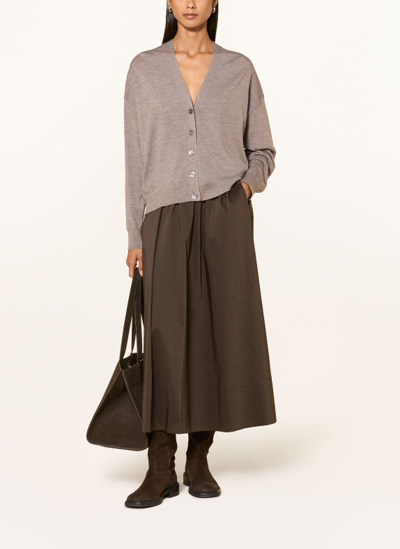 darling harbour Strickjacke aus Merinowolle STONE MELANGE