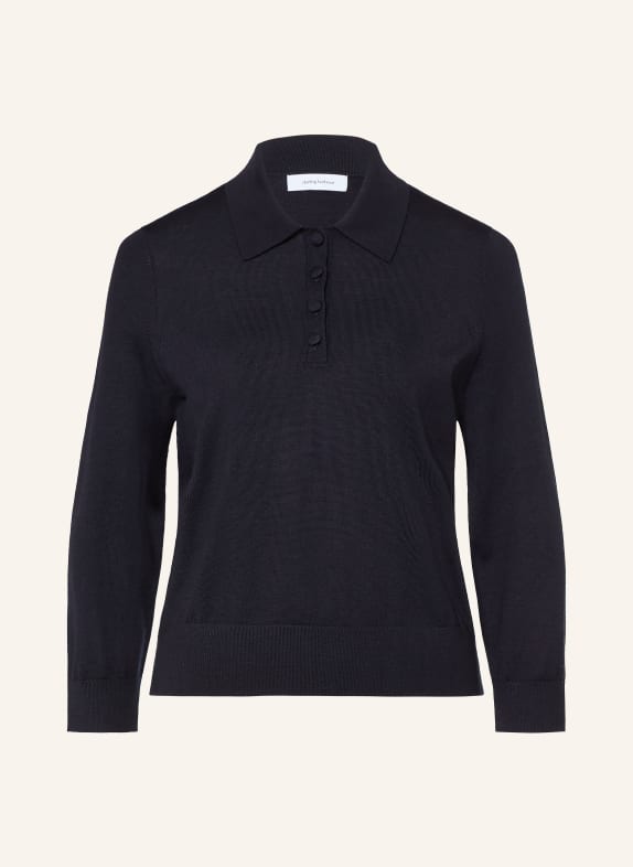 darling harbour Strick-Poloshirt mit 3/4-Arm NAVY