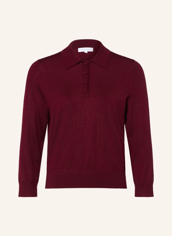 darling harbour Polo en maille à manches 3/4 BURGUNDY