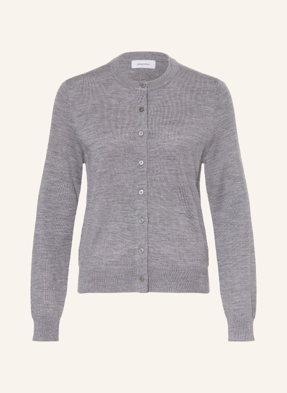 darling harbour Strickjacke aus Merinowolle GREY MELANGE