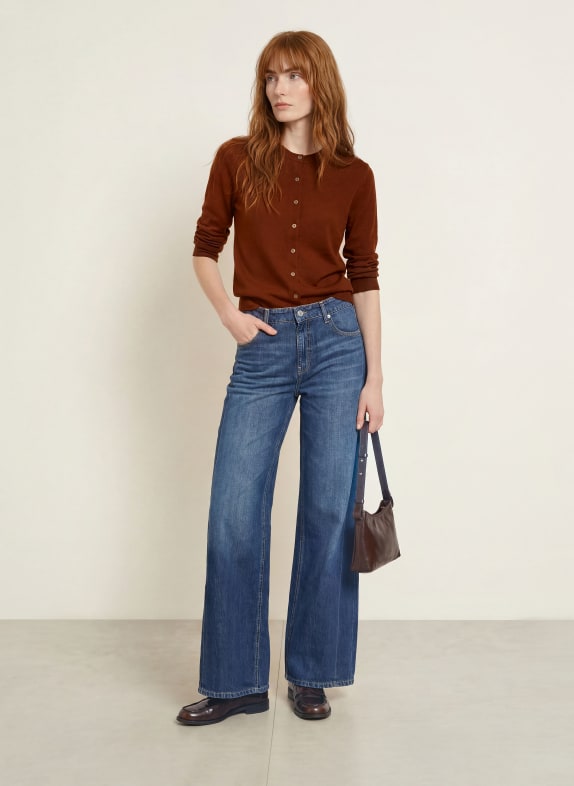 darling harbour Strickjacke aus Merinowolle CINNAMON