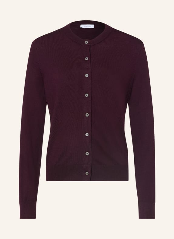 darling harbour Strickjacke aus Merinowolle PLUM