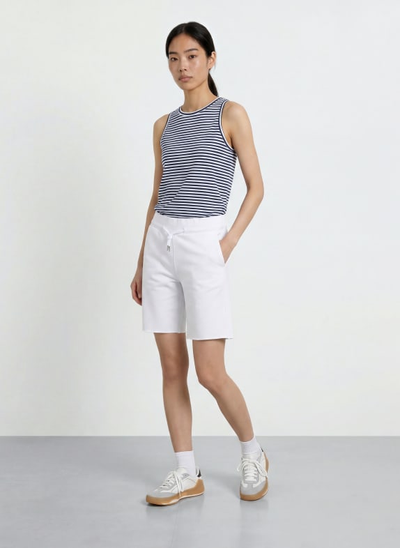 ELBSAND Top MAAVI WHITE / DARK BLUE