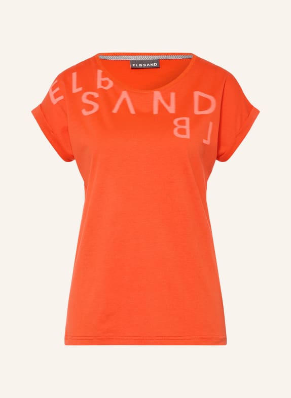 ELBSAND T-shirt YRLA JASKRAWY CZERWONY