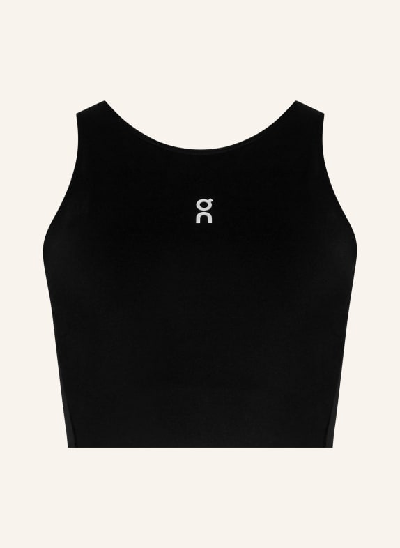 On Tanktop COURT CROP ZWART