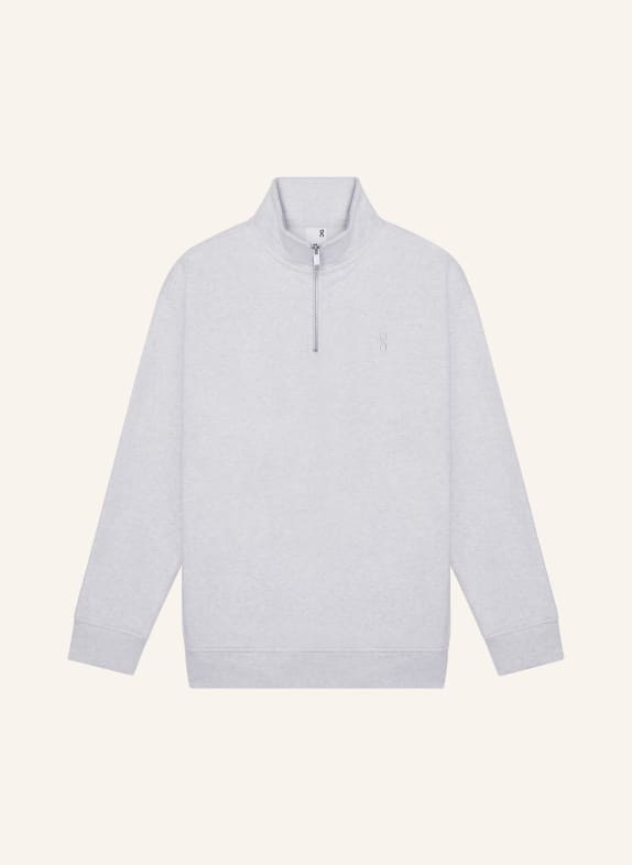 On Pull sweat col zippé GRIS CLAIR
