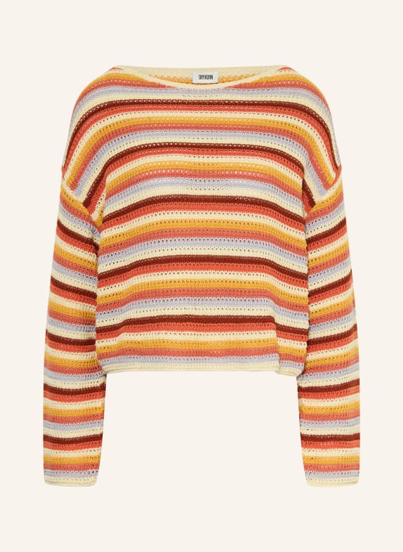 DRYKORN IMENIA Sweater BROWN / BLUE GRAY / DARK YELLOW