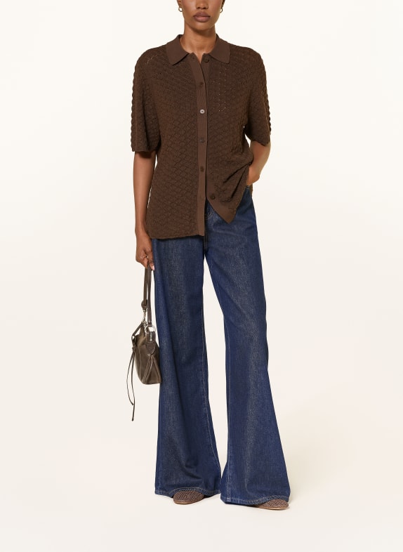 DRYKORN Vest LOYSIELLA MARRON FONCÉ