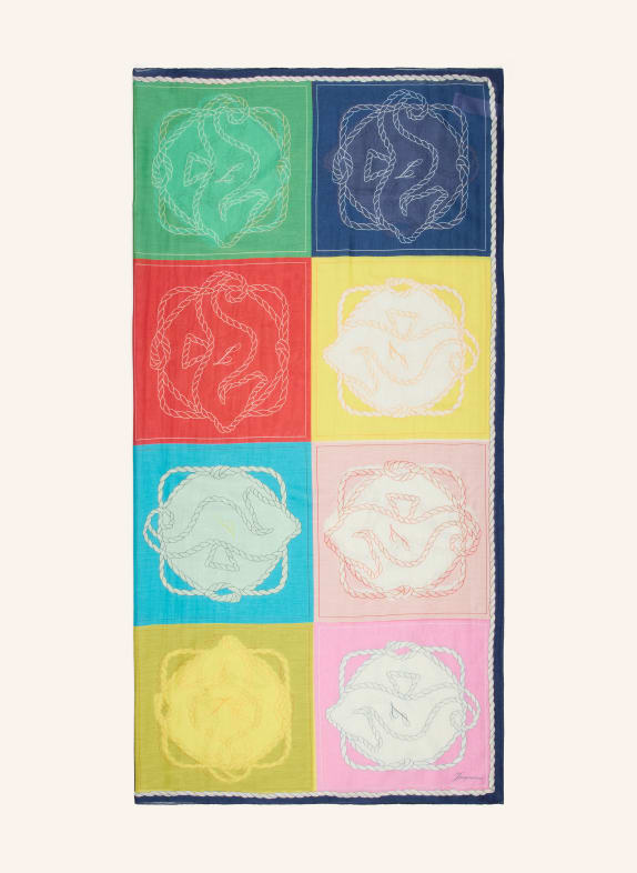 JACQUEMUS Tuch DUNKELBLAU / ROSA / GELB
