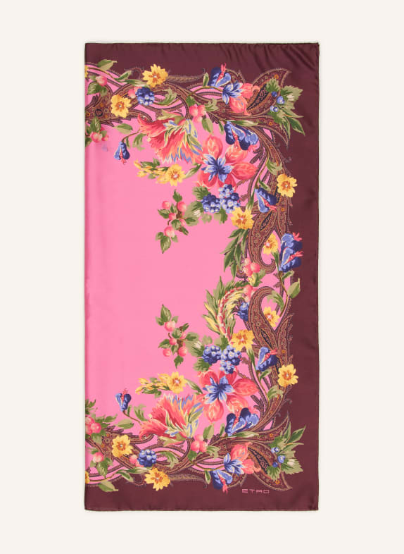 ETRO Silk scarf DUSKY PINK / DARK PURPLE / GREEN