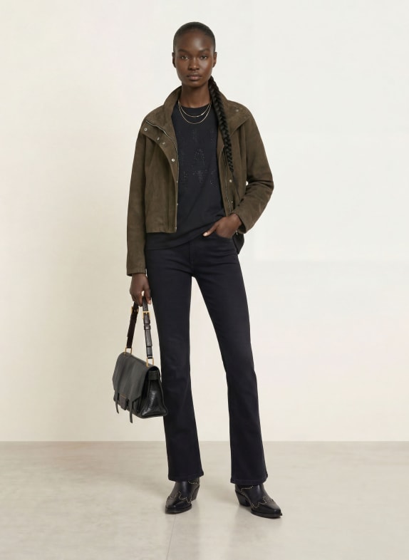 ALLSAINTS Veste en cuir RYDER KAKI