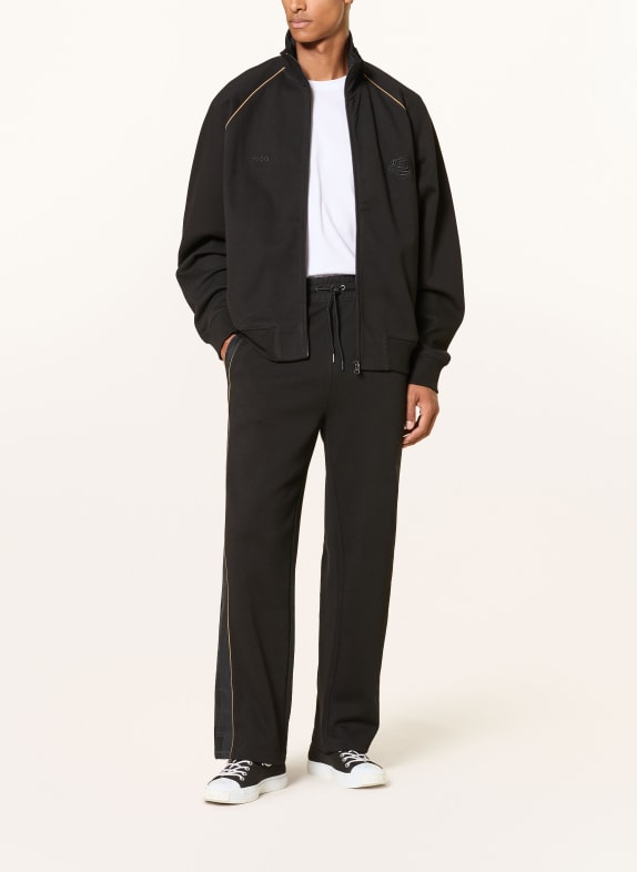 HUGO Trackpants DISLANO ZWART / CAMEL