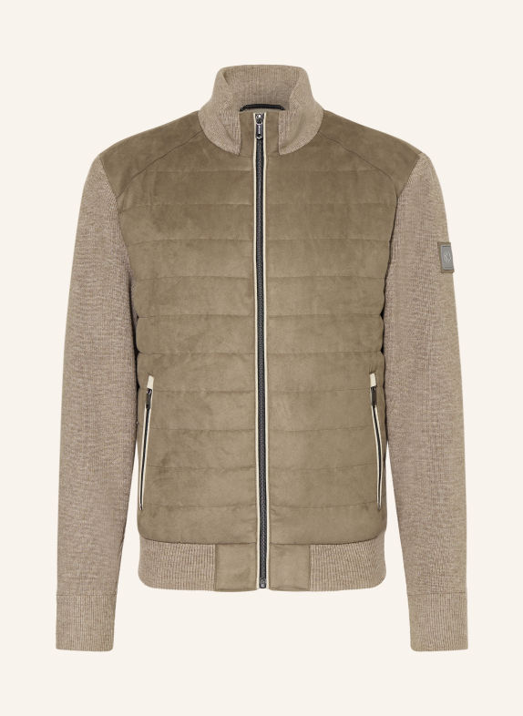 MILESTONE Blouson MSSTANLEY im Materialmix TAUPE / BEIGE