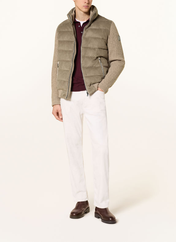 MILESTONE Blouson MSDEAN in gemengde materialen TAUPE / BEIGE / ECRU
