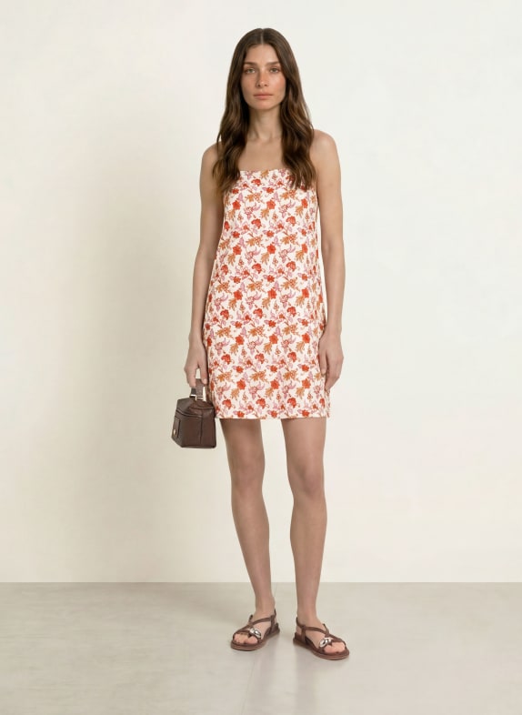 SEAFOLLY Strandkleid SUMMER CHINTZ mit Leinen ECRU / ROSA / ROT
