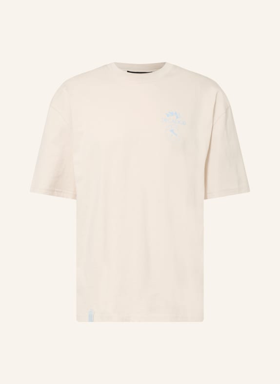 PEGADOR Oversized Shirt PEDROCHE BEIGE / LIGHT BLUE
