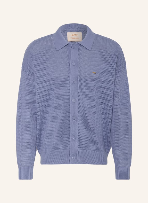 BLKVIS Strickhemd Comfort Fit BLAU
