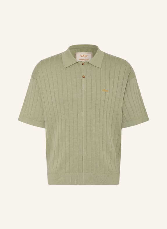 BLKVIS Strick-Poloshirt OLIV