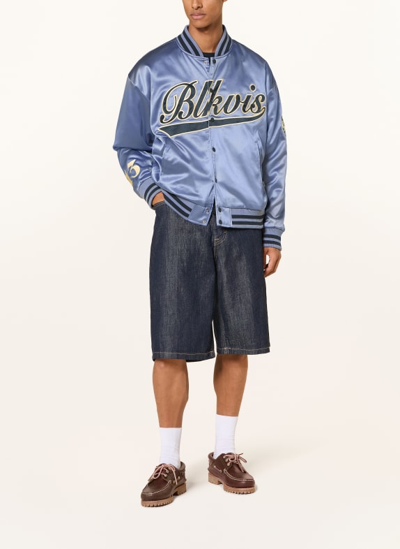 BLKVIS Satin college jacket LIGHT BLUE / ECRU / DARK BLUE