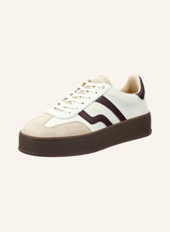 GANT Sneakers CUZMANI WIT / MARRON FONCÉ / BEIGE