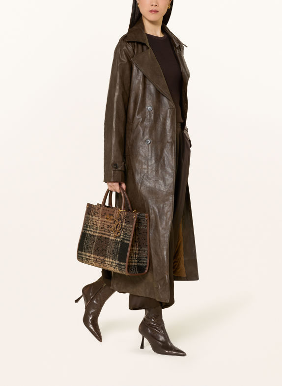 LIU JO Sac cabas MEDIUM à paillettes MARRON FONCÉ / OR / BEIGE