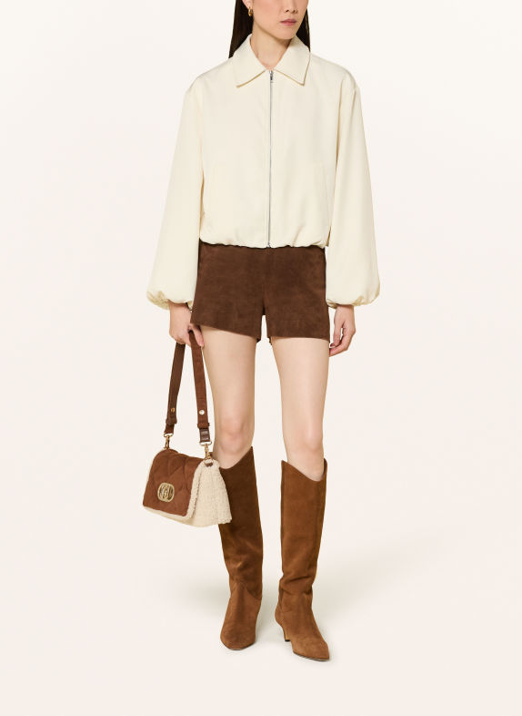 LIU JO Schoudertas LAPUFFY MEDIUM BRUIN / GOUD / CRÈME