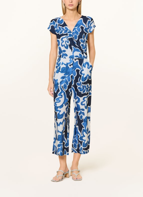 BETTY&CO Wrap-style jumpsuit WHITE / DARK BLUE / BLUE