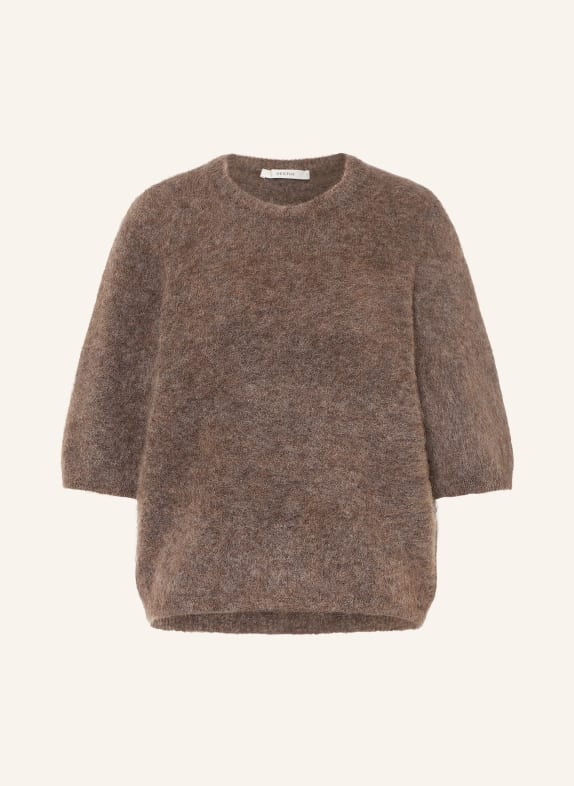 GESTUZ Gebreid shirt GZDEBBIE met mohair BRUIN