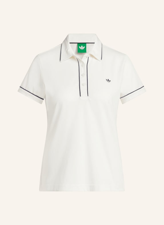 adidas Originals Jersey-Poloshirt ORIGINALS SOLID CREME / DUNKELBLAU