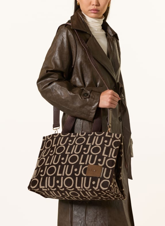 LIU JO Shopper MARRON FONCÉ / GOUD / BEIGE