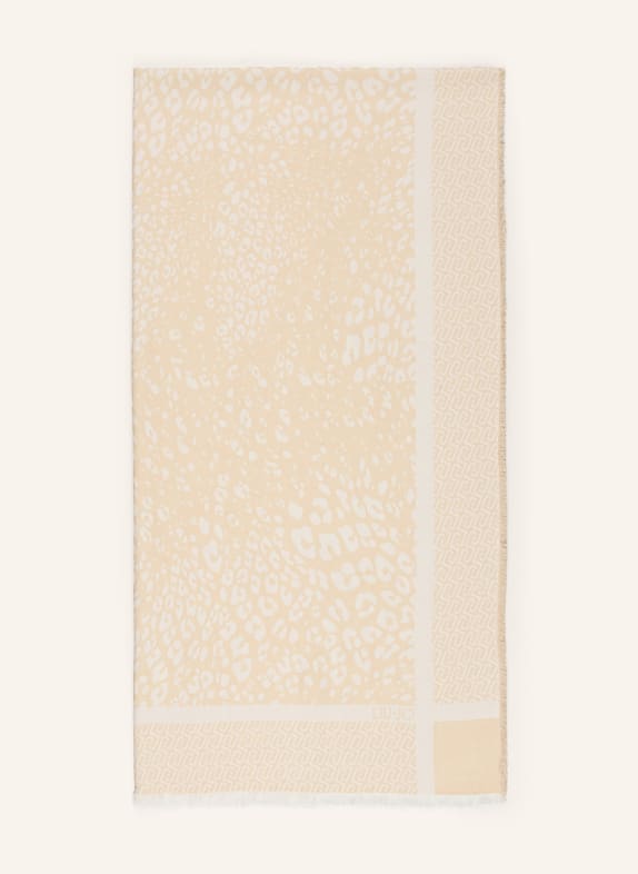 LIU JO Schal mit Glitzergarn BEIGE / ECRU
